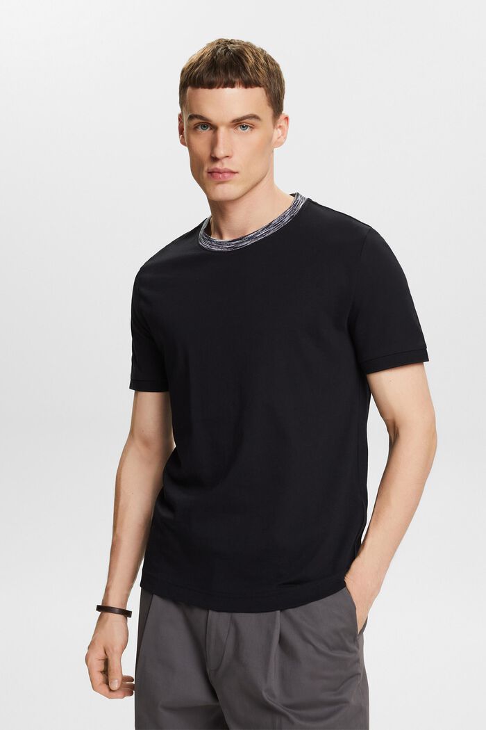 T-shirt w stylu space-dye, BLACK, detail image number 0