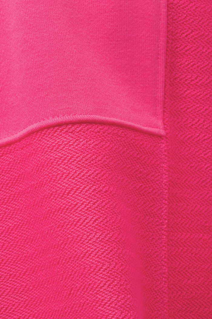 Skrócona bluza z kapturem w patchworkowym stylu, PINK FUCHSIA, detail image number 4