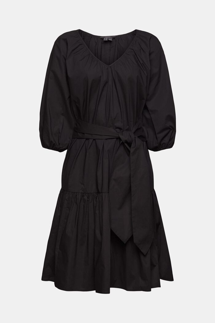 Sukienka z szerokim, wiązanym paskiem w talii, BLACK, detail image number 5