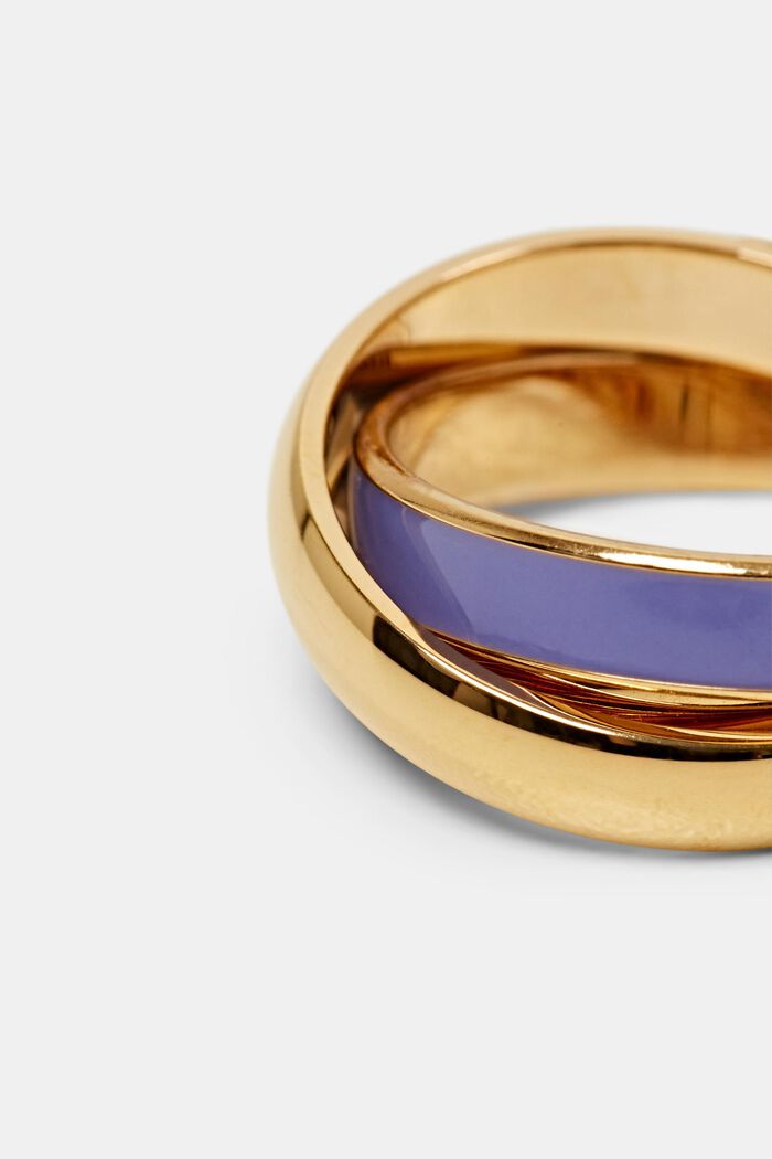 Potrójny pierścionek ze stali nierdzewnej, GOLD, detail image number 1