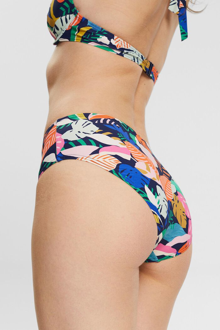 Figi od bikini z kolorowym wzorem, NAVY, detail image number 3