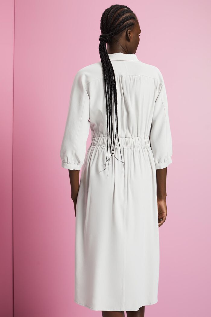 Koszulowa sukienka mini, PASTEL GREY, detail image number 3