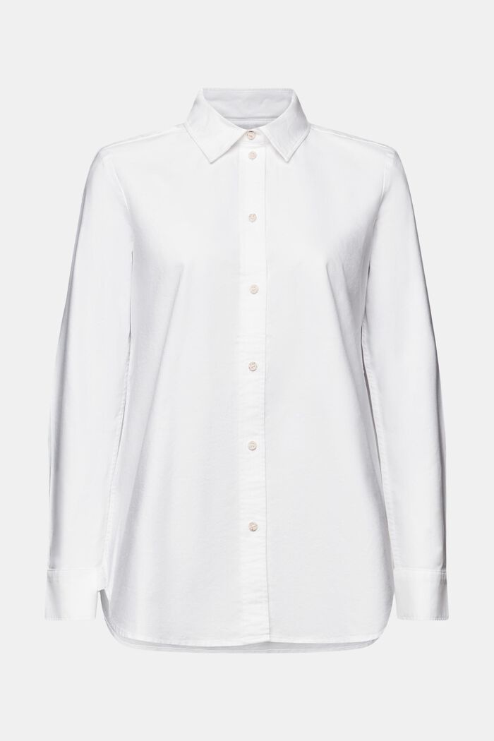 Bluzka koszulowa z tkaniny Oxford, WHITE, detail image number 7
