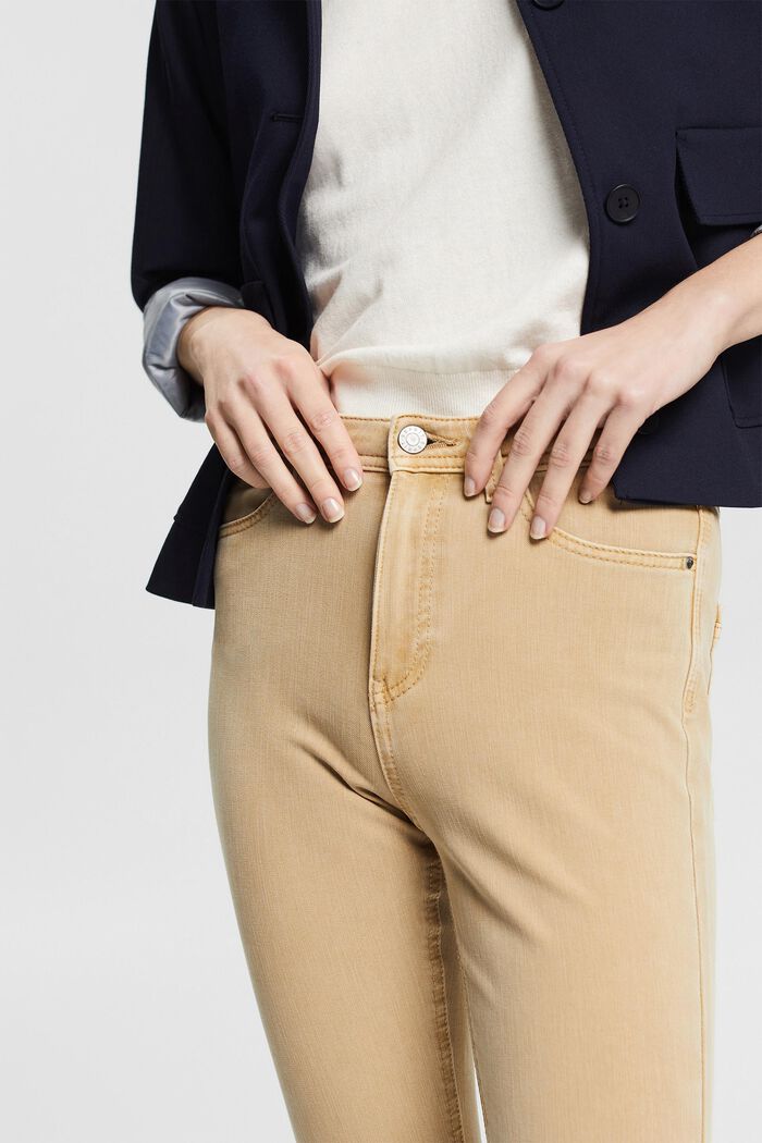 Elastyczne spodnie z mieszanki z bawełną ekologiczną, SAND, detail image number 0