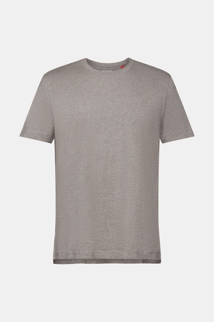 T-shirt z okrągłym dekoltem, 100% bawełny, GUNMETAL, detail image number 6