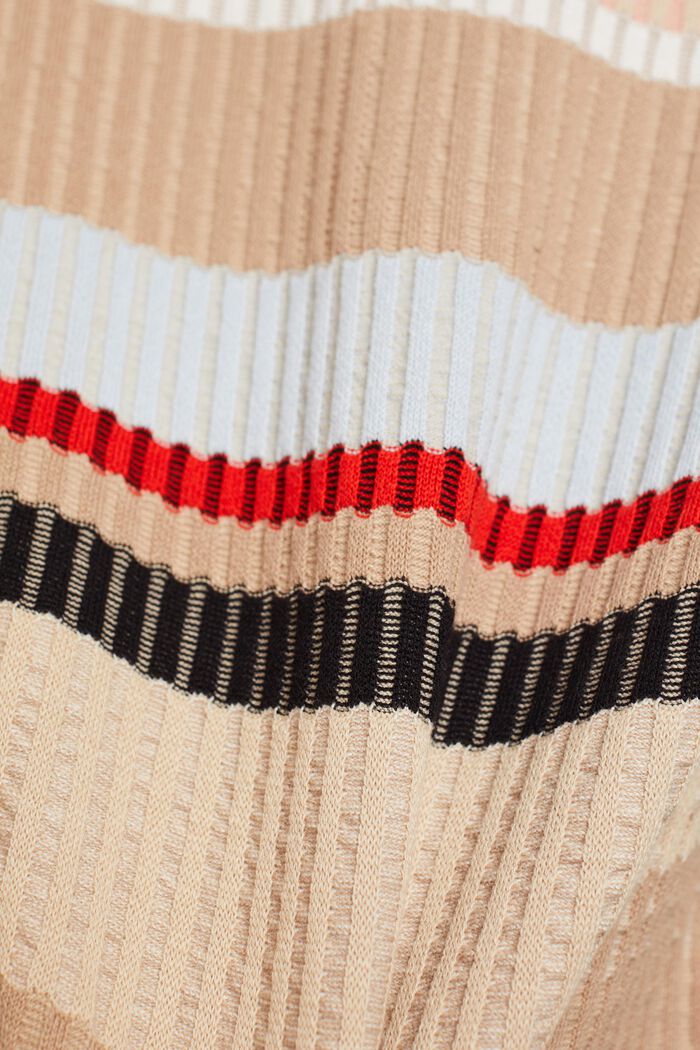 Wzorzysty sweter z półgolfem, TAUPE, detail image number 6