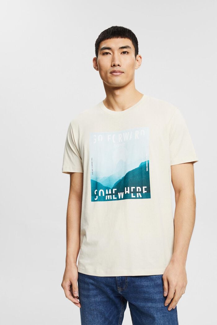 T-shirt z dżerseju z nadrukiem, bawełna ekologiczna