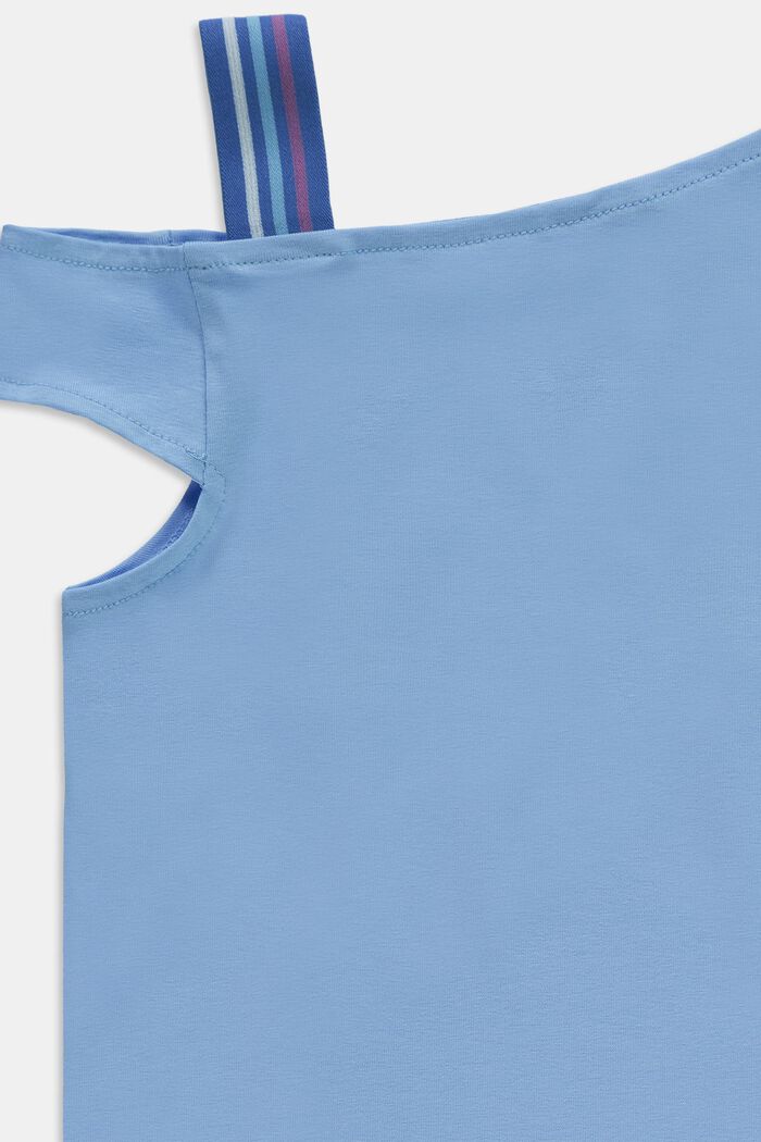 T-shirt z asymetrycznym dekoltem, BRIGHT BLUE, detail image number 2
