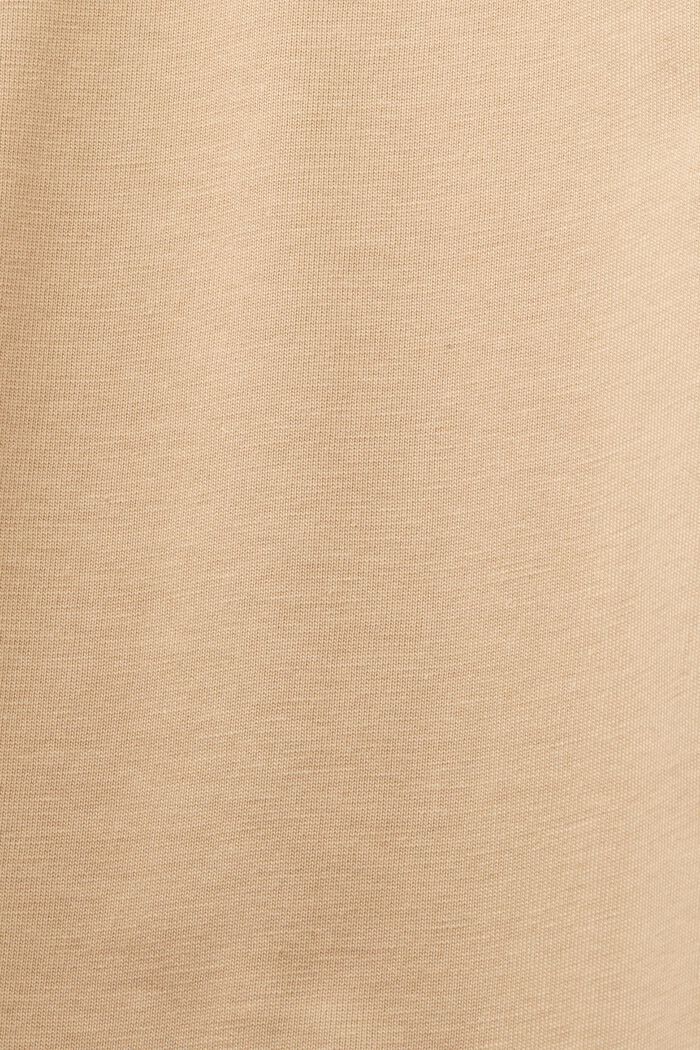 T-shirt z dżerseju z bawełny pima, BEIGE, detail image number 4