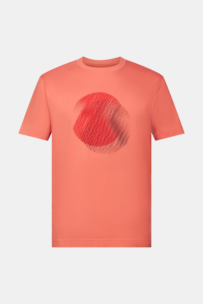 T-shirt z nadrukiem z przodu, 100% bawełna, CORAL RED, detail image number 6