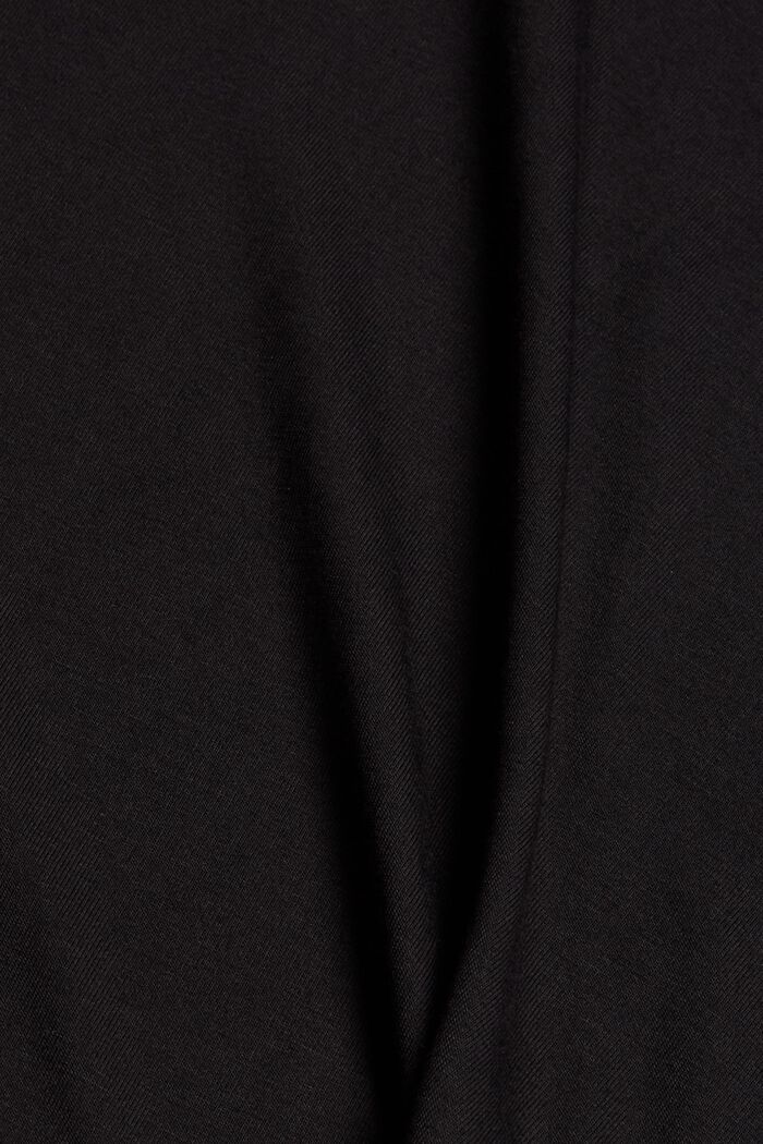 Piżamowa koszulka z koronką, LENZING™ ECOVERO™, BLACK, detail image number 4