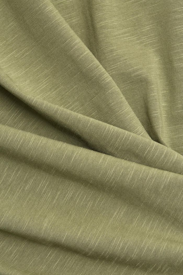 Bluzka z długim rękawem PLUS SIZE z bawełną organiczną/ TENCELEM™, LIGHT KHAKI, detail image number 4