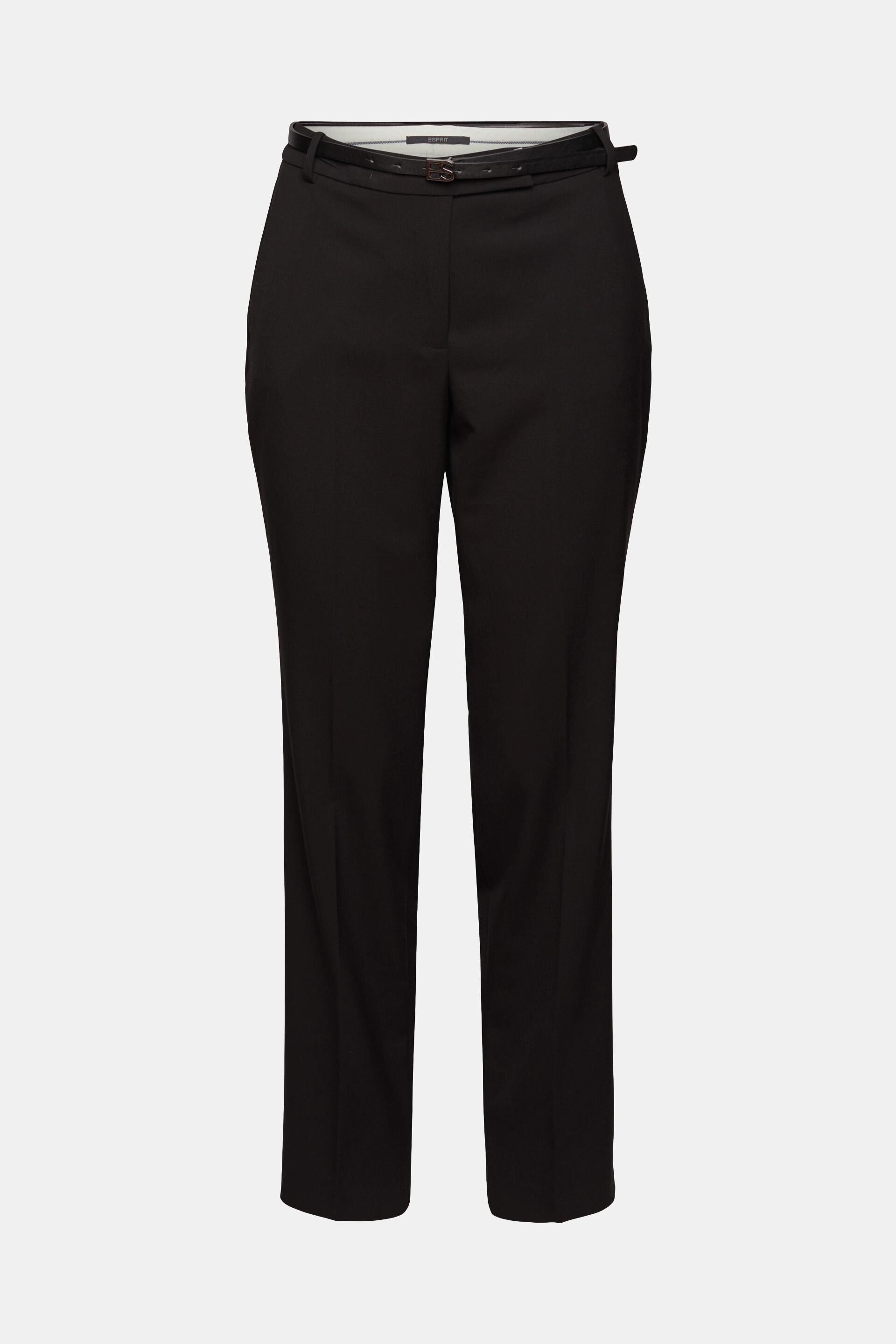 Esprit Spodnie materia\u0142owe czarny-br\u0105z Na ca\u0142ej powierzchni Moda Spodnie Spodnie materiałowe 