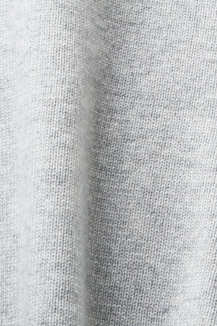 Sweter z kapturem z mieszanki bawełnianej, LIGHT GREY, detail image number 4