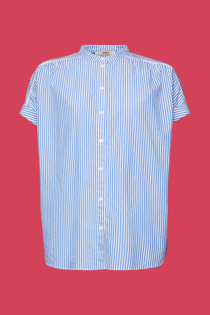 Bluzka z krótkim rękawem w paski, 100% bawełna, BRIGHT BLUE, detail image number 5