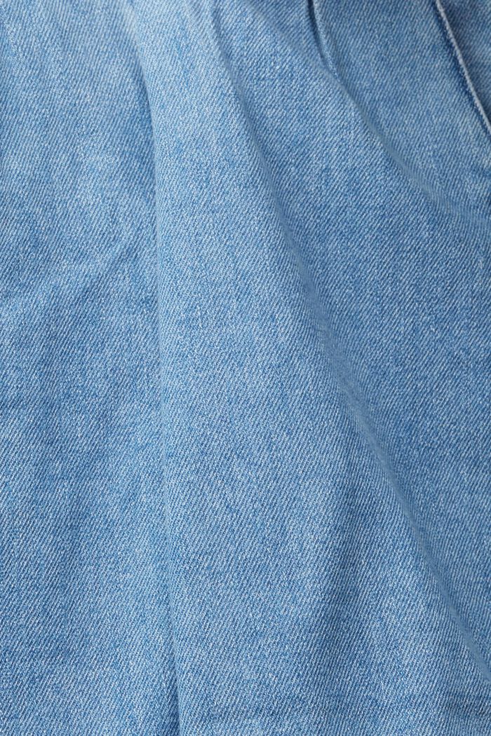 Dżinsowe szorty z zakładkami, BLUE LIGHT WASHED, detail image number 4