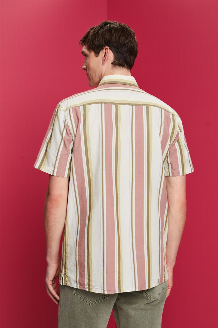 Wzorzysta koszula z krótkim rękawem, 100% bawełny, DARK OLD PINK, detail image number 3