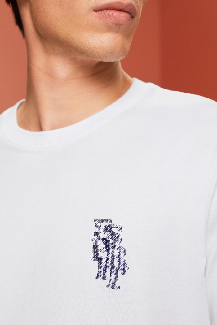 T-shirt z logo, 100% bawełna, WHITE, detail image number 2