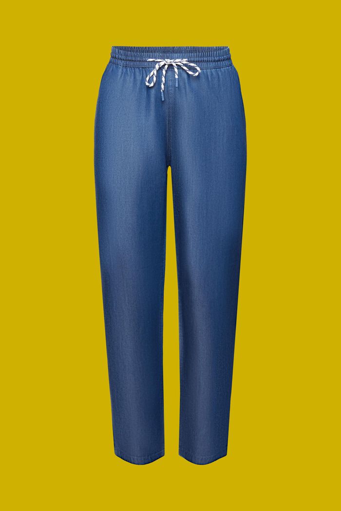 Spodnie dresowe o dżinsowym wyglądzie, TENCEL™, BLUE MEDIUM WASHED, detail image number 6