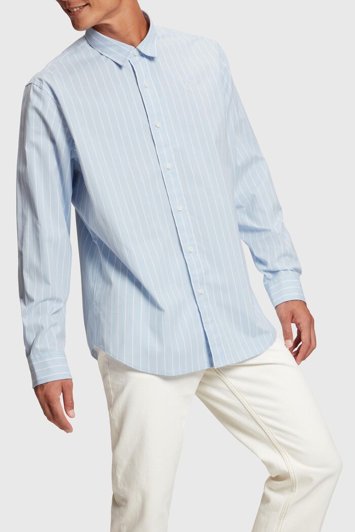 Koszula z popeliny w paski, relaxed fit, WHITE, detail image number 0