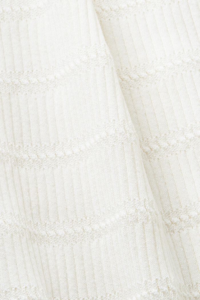 Sweter bez rękawów z dekoltem w serek, OFF WHITE, detail image number 4
