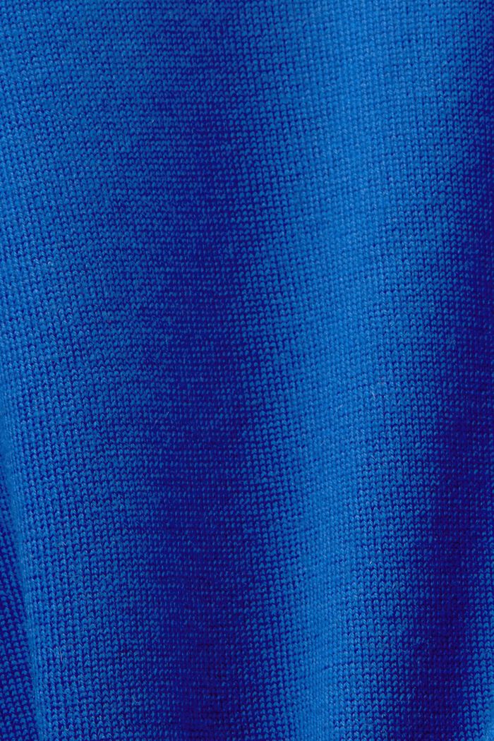 Wełniany sweter z półgolfem, BRIGHT BLUE, detail image number 5