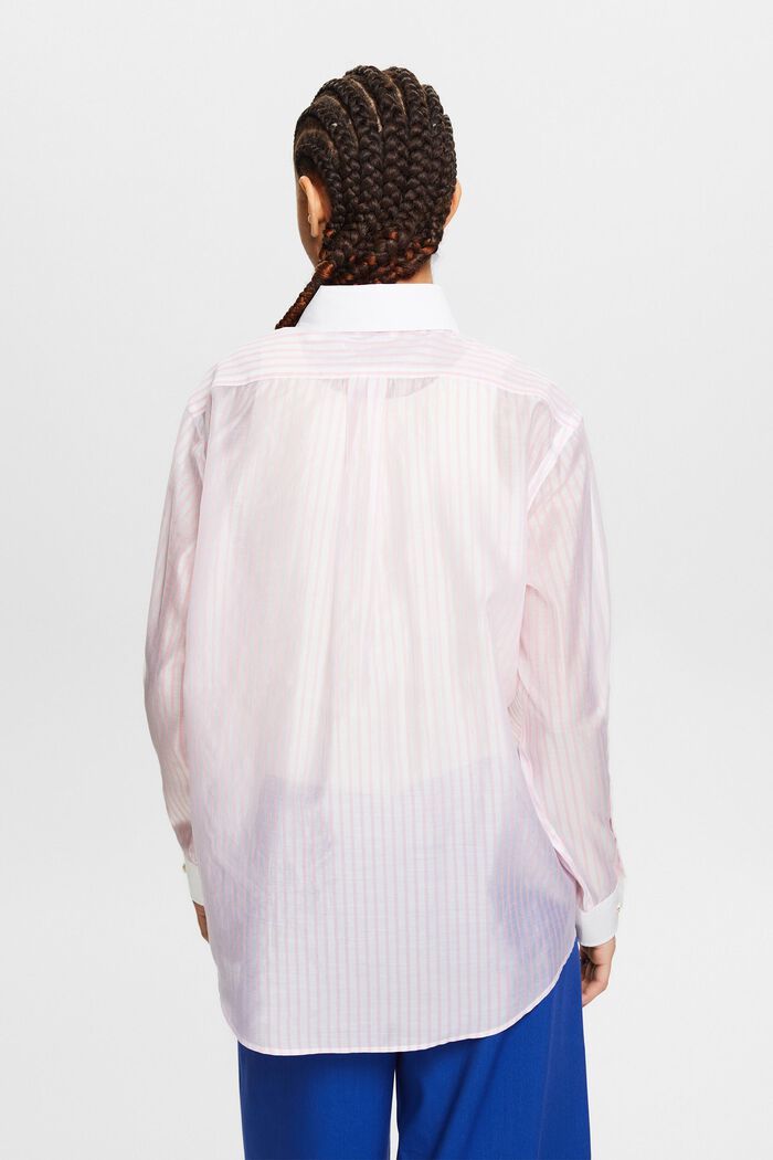 Koszula z półprzejrzystym wzorem w paski, PASTEL PINK, detail image number 2