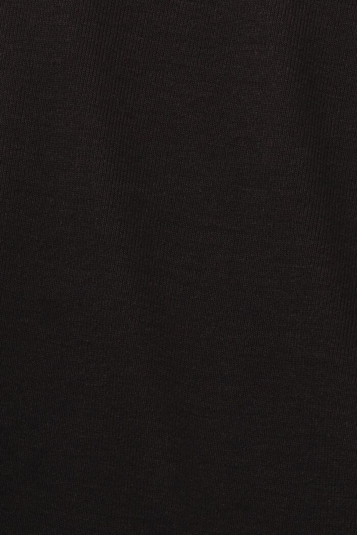 Dżersejowy top z długim rękawem i półgolfem, BLACK, detail image number 5