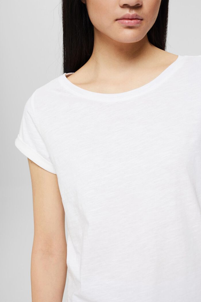 T-shirt basic, 2 szt., bawełna organiczna, WHITE, detail image number 2