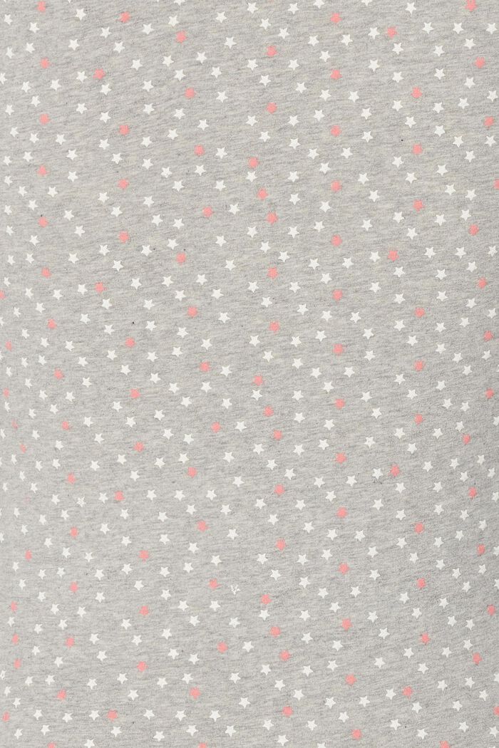 Piżama z nadrukiem gwiazd, LIGHT GREY MELANGE, detail image number 5
