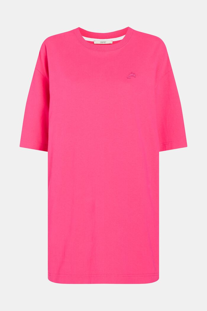 Sukienka w stylu T-shirtu z naszywką delfina, PINK, detail image number 4