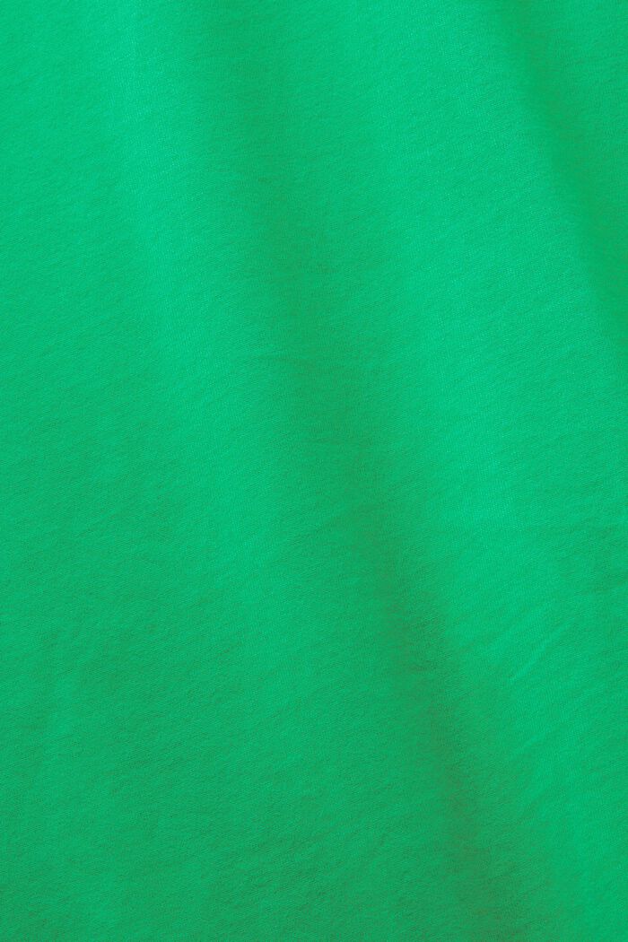 Bluzka z długim rękawem z półgolfem z bawełny, GREEN, detail image number 5