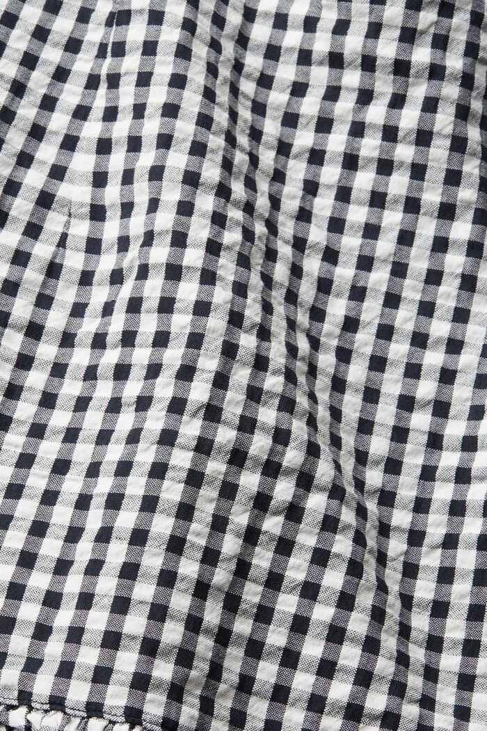 Kraciasta spódnica kopertowa z falbanami, BLACK, detail image number 4
