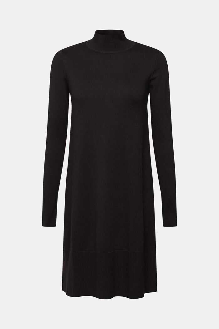 Dzianinowa sukienka do kolan, BLACK, detail image number 6