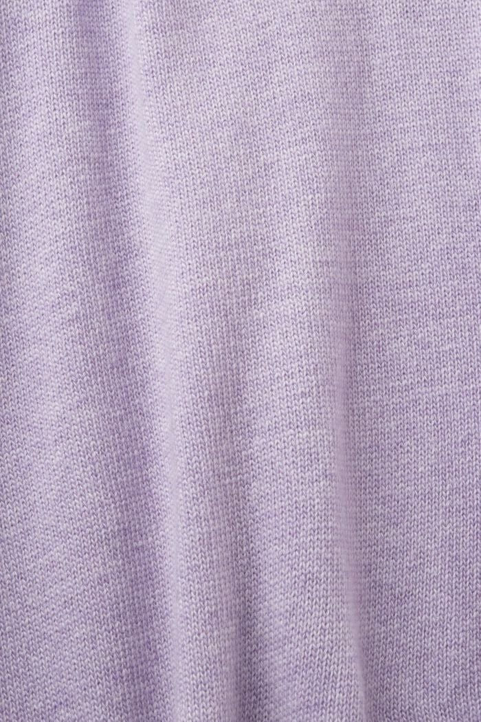 Sweter z półgolfem z mieszanki wełnianej, LAVENDER, detail image number 5