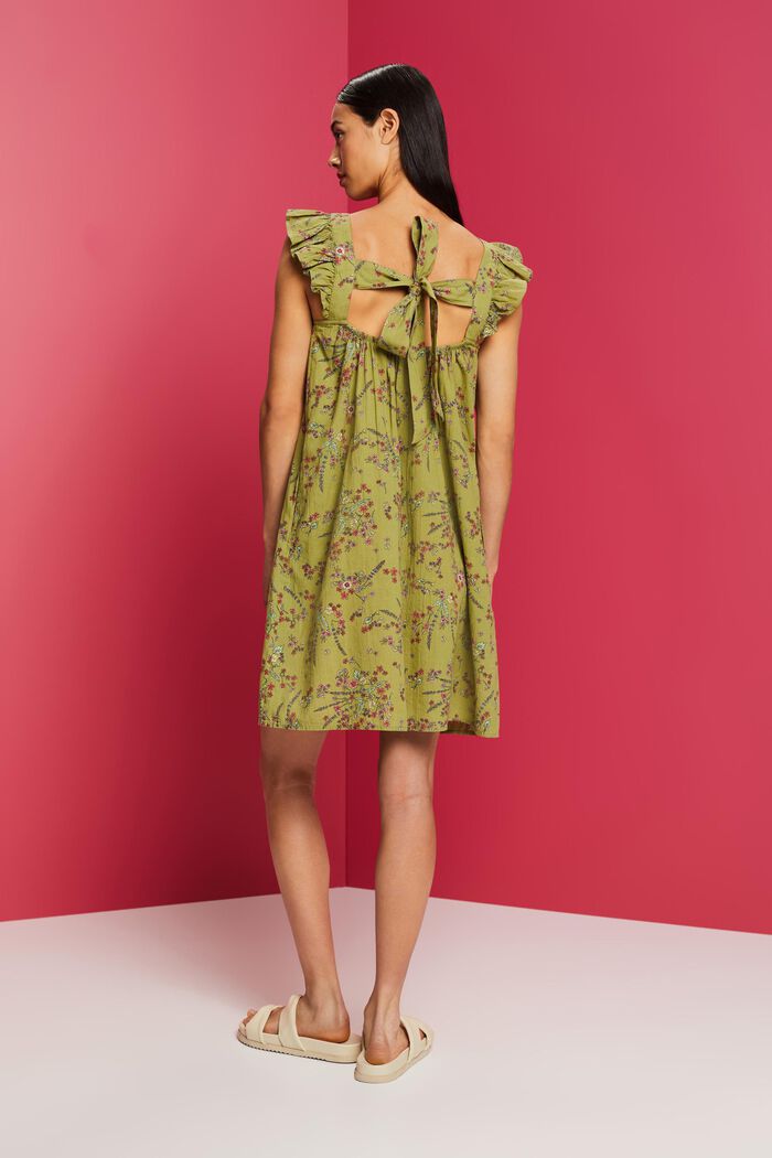 Sukienka mini z nadrukiem, 100% bawełny, PISTACHIO GREEN, detail image number 3