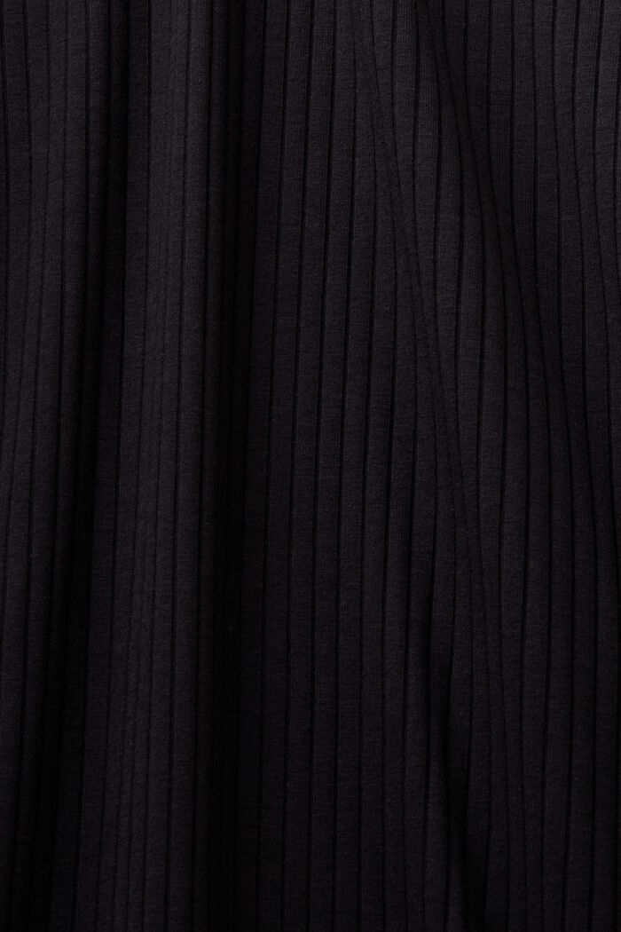 Sukienka midi w prążki z odkrytymi ramionami, BLACK, detail image number 6