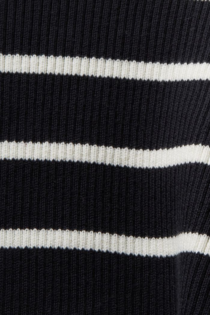 Sweter w paski z długim rękawem, BLACK, detail image number 5
