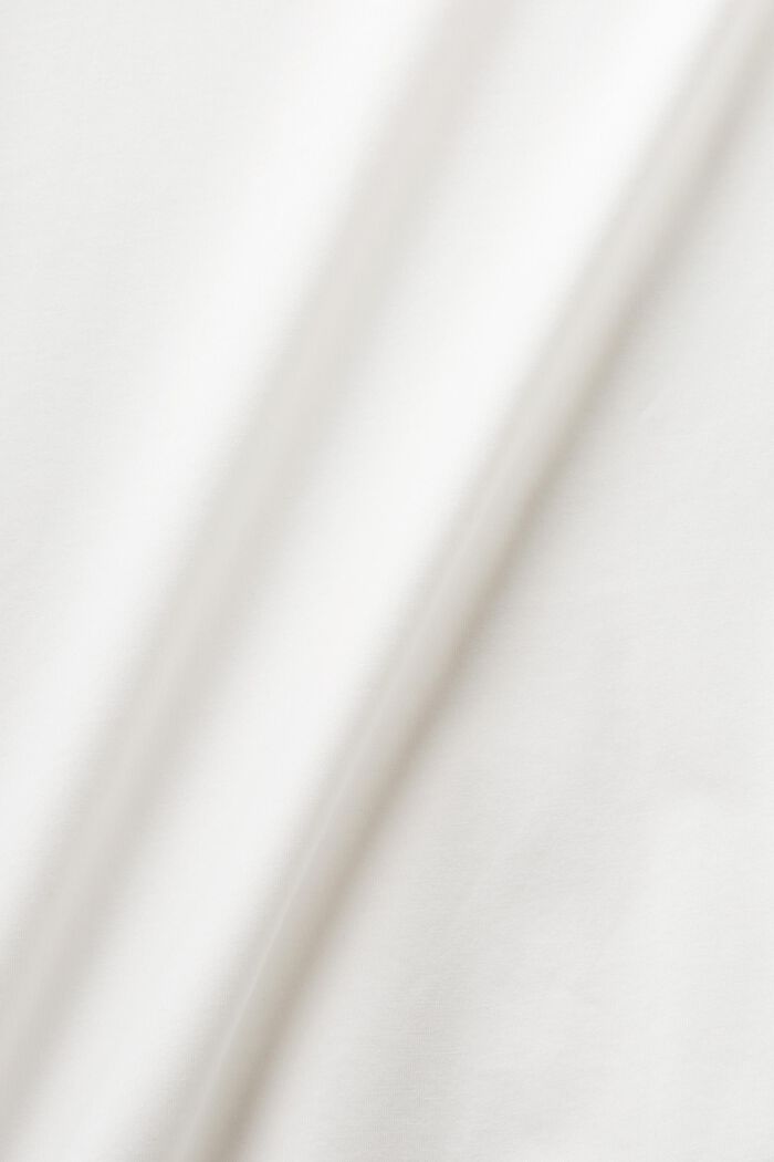 T-shirt z okrągłym dekoltem z bawełny pima, OFF WHITE, detail image number 5