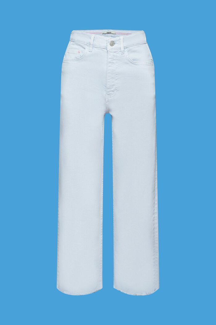 Spodnie z wysokim stanem i prostymi nogawkami, LIGHT BLUE, detail image number 7