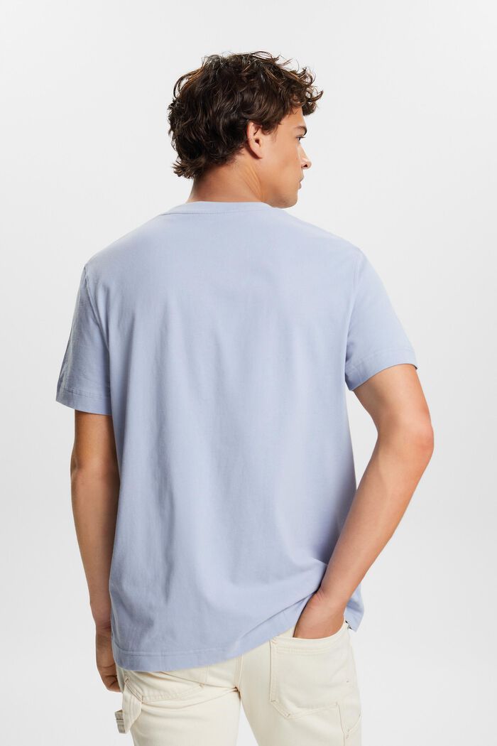 T-shirt z dżerseju z bawełny, LIGHT BLUE LAVENDER, detail image number 4