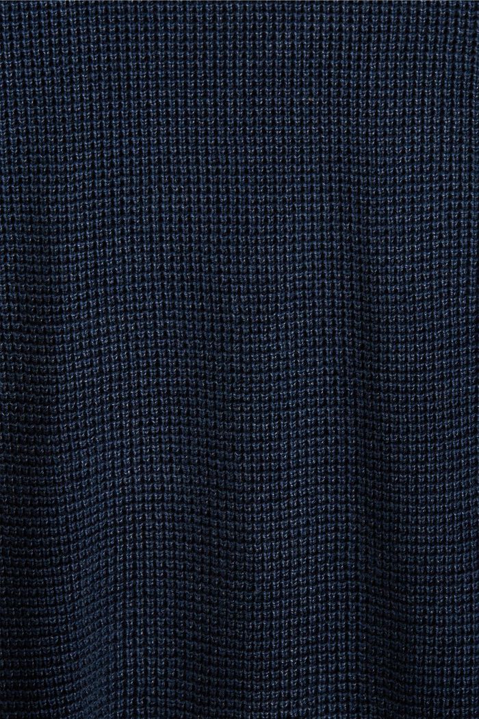 Sweter basic z okrągłym dekoltem, 100% bawełny, NAVY, detail image number 5