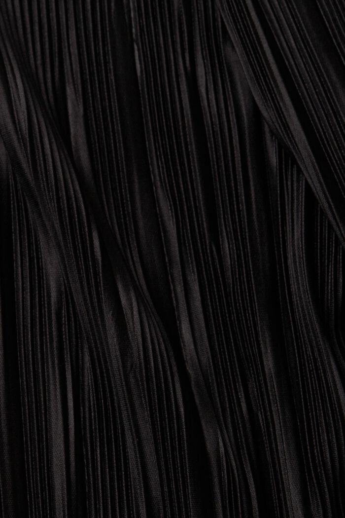 Plisowane spodnie z szerokimi nogawkami, BLACK, detail image number 5