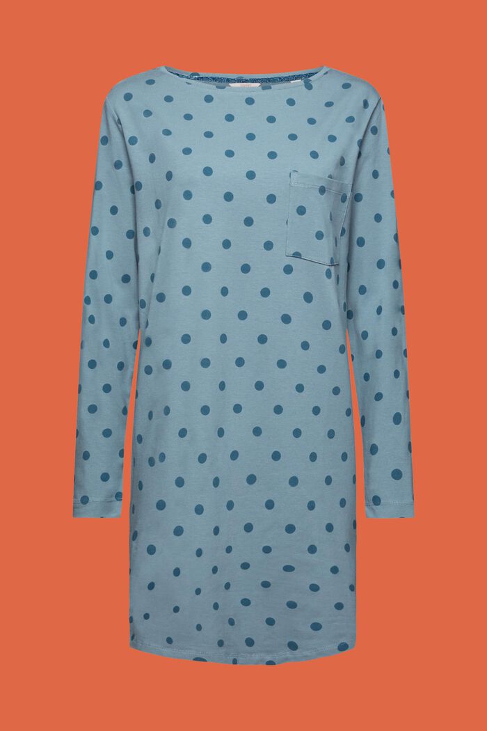 Koszula nocna w kropki, NEW  TEAL BLUE, detail image number 5