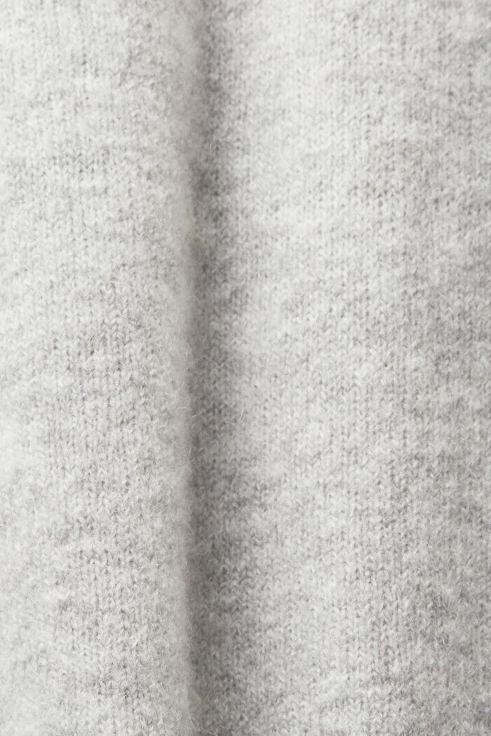 Dzianinowy sweter z szerokimi rękawami, LIGHT GREY, detail image number 5