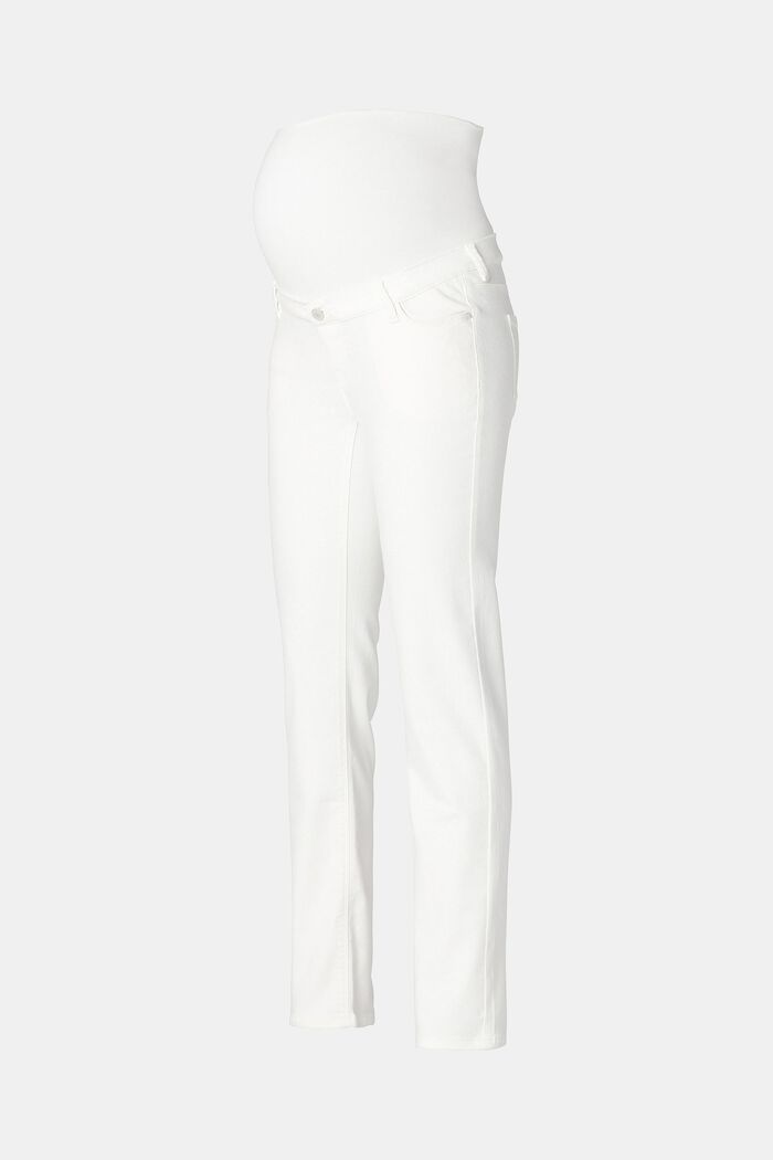 Elastyczne dżinsy z panelem, BRIGHT WHITE, detail image number 0