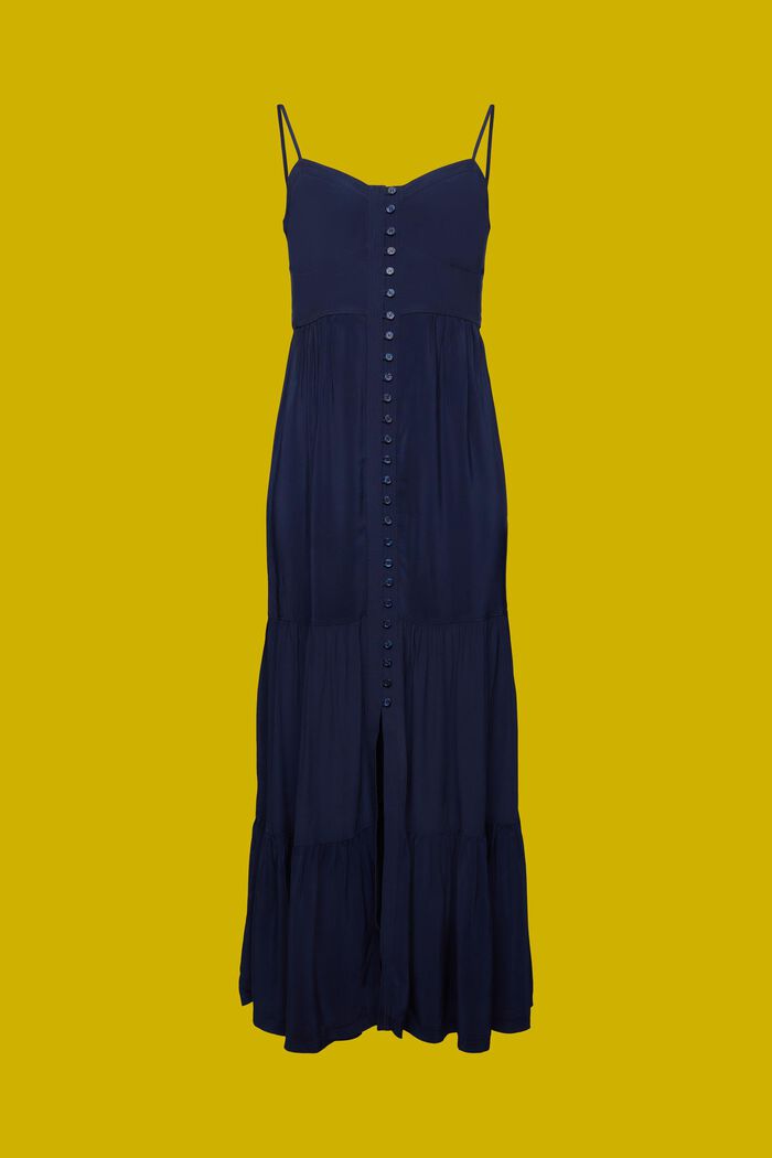Sukienka maxi na ramiączkach, NAVY, detail image number 6