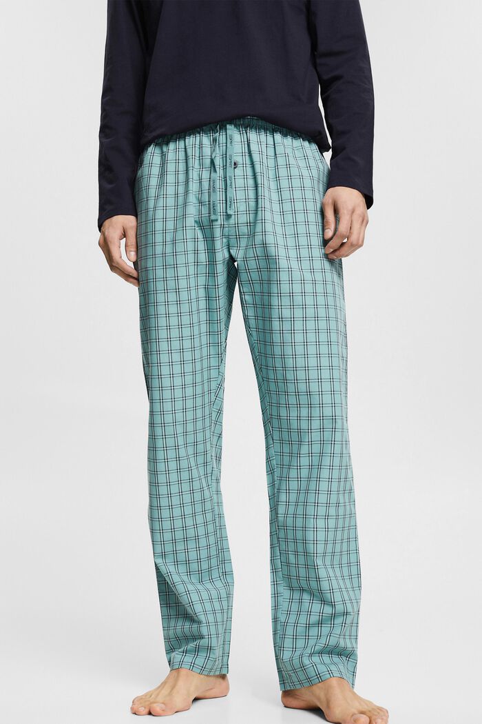 Kraciaste spodnie od piżamy z bawełny