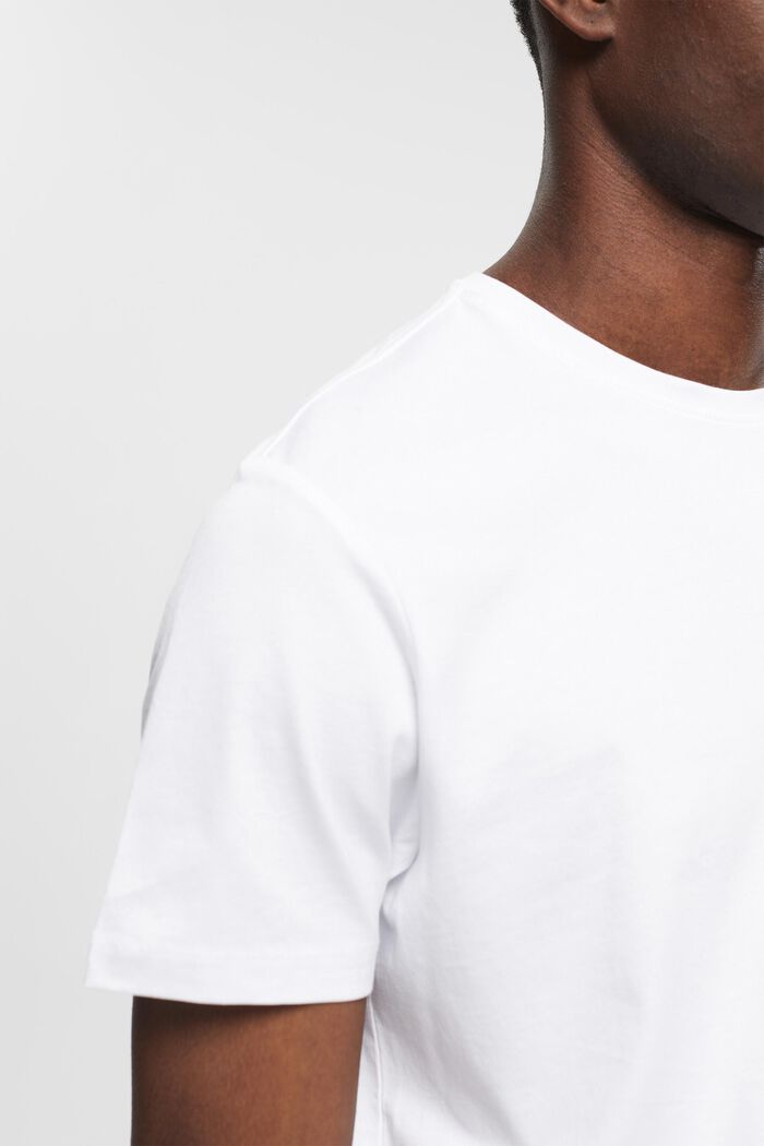 T-shirt z bawełny pima, slim fit, WHITE, detail image number 2
