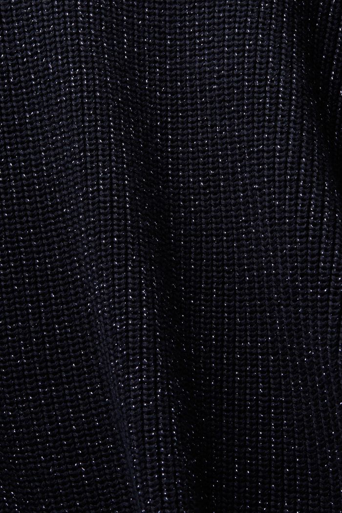 Prążkowany sweter z lamy, NAVY, detail image number 4